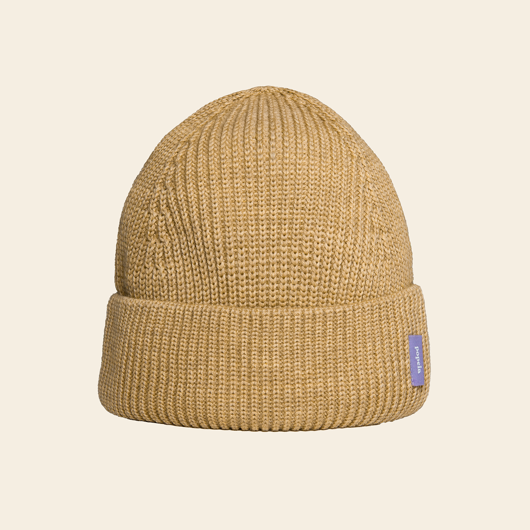 Beanie & Schal im Set - Beige