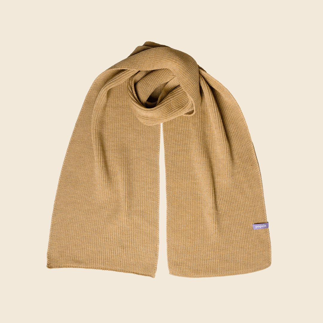 Beanie & Schal im Set - Beige