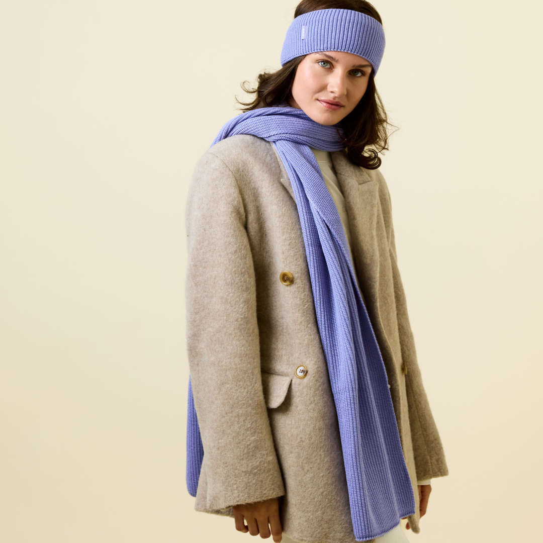 Stirnband & Schal im Set - Lila