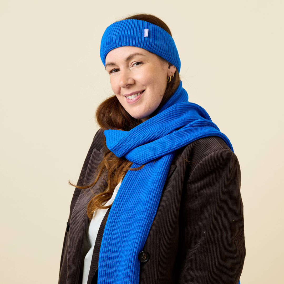 Headband & Scarf Set - Blue