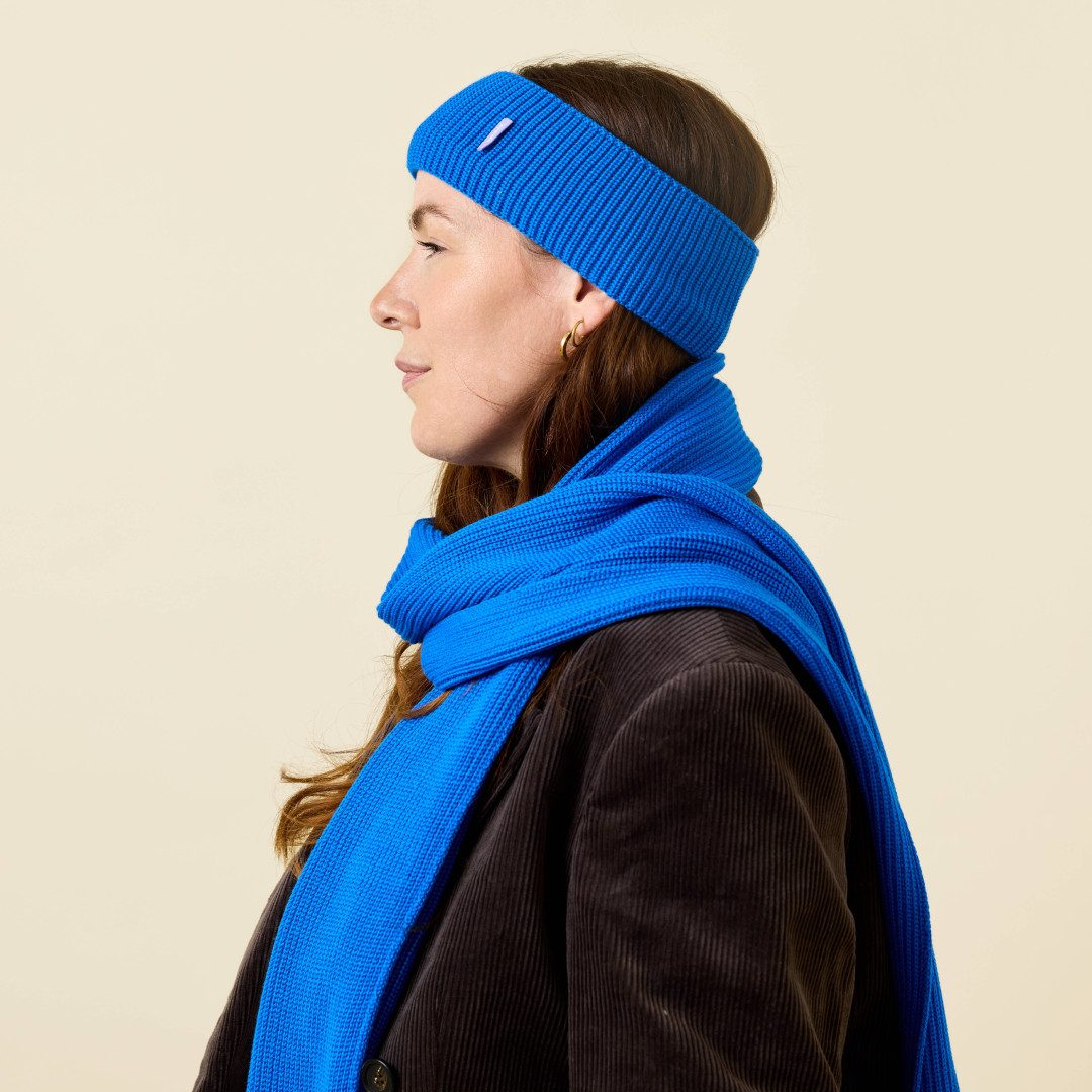 Headband & Scarf Set - Blue
