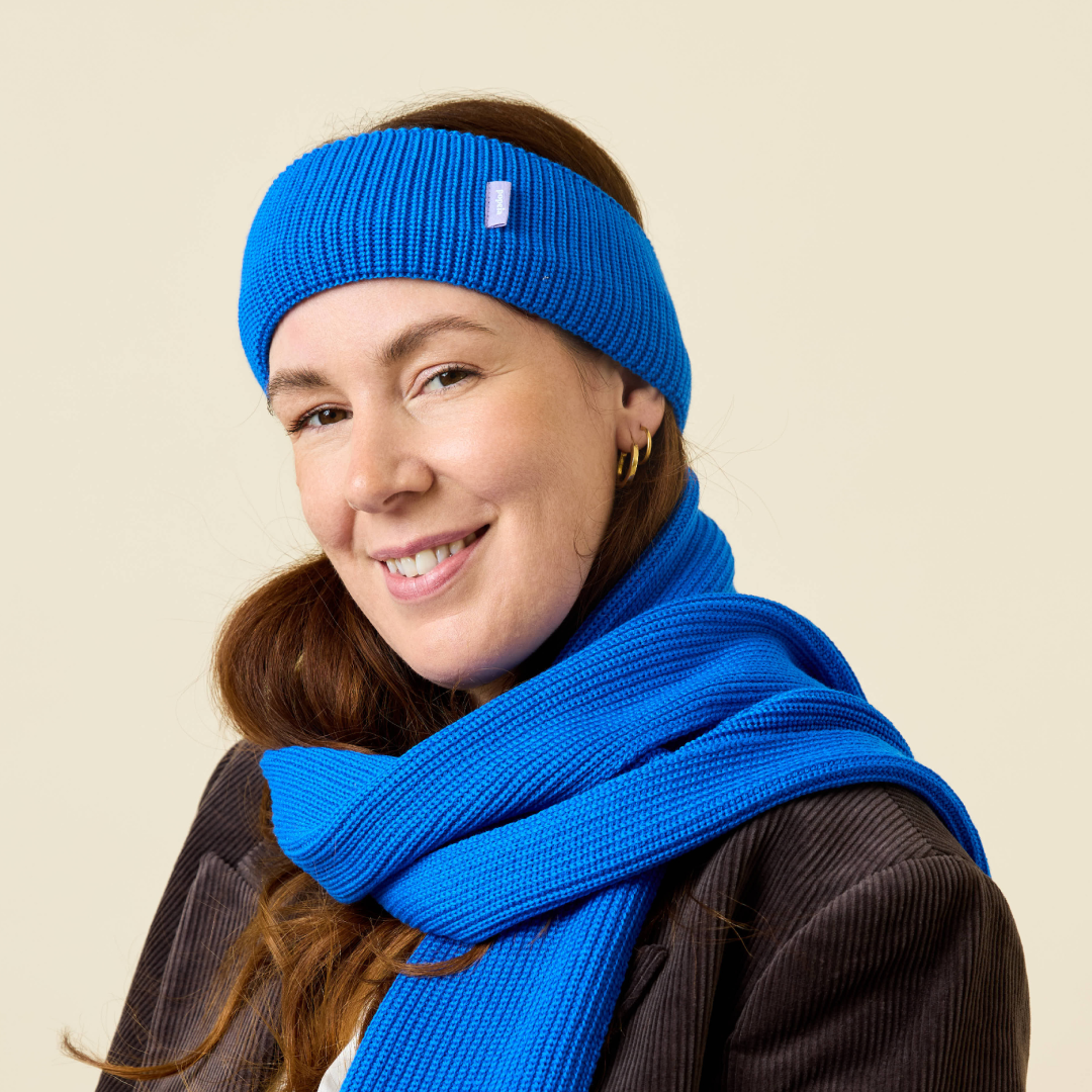 Merino Wool Headband - Blue