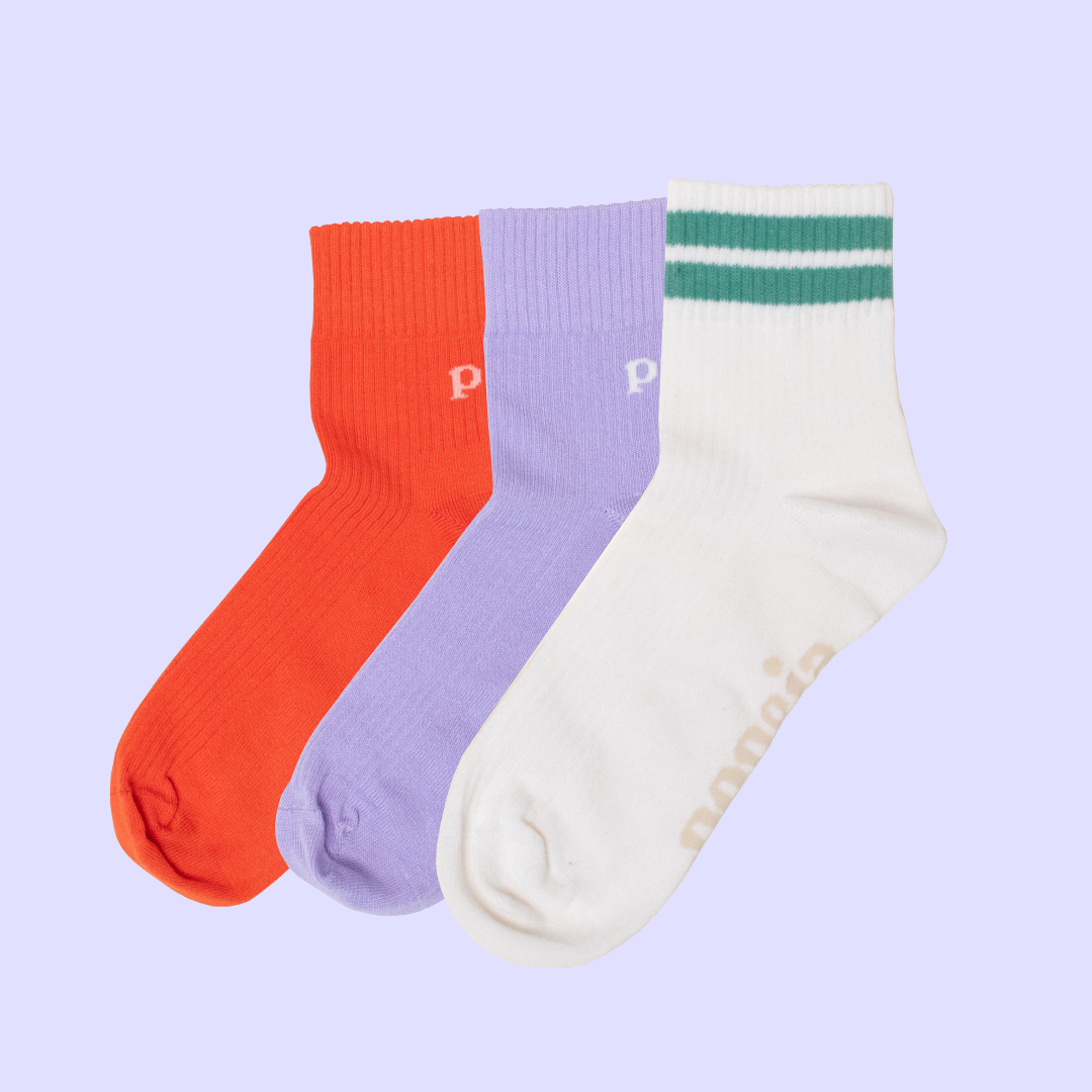 Ankle 3er-Set: Ankle Socken aus Bio-Baumwolle