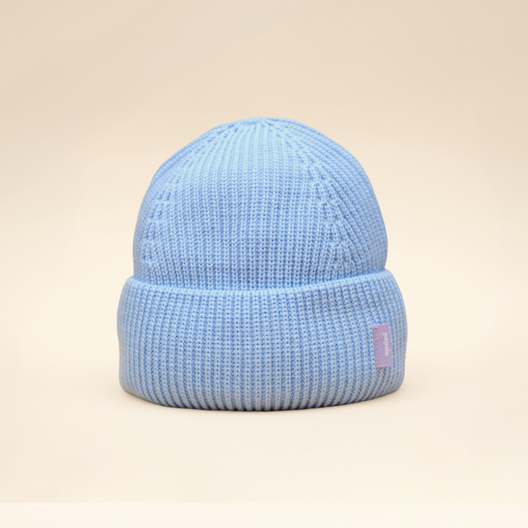 Beanie & Schal im Set - Hellblau