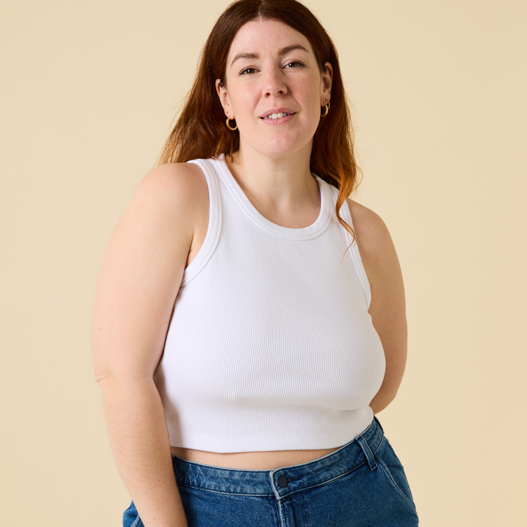 The 24/7 Crop Top aus Bio-Baumwolle in Weiß