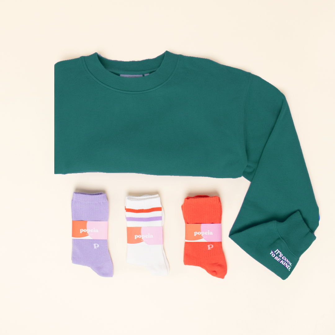 Kindness Sweater Set in College Grün