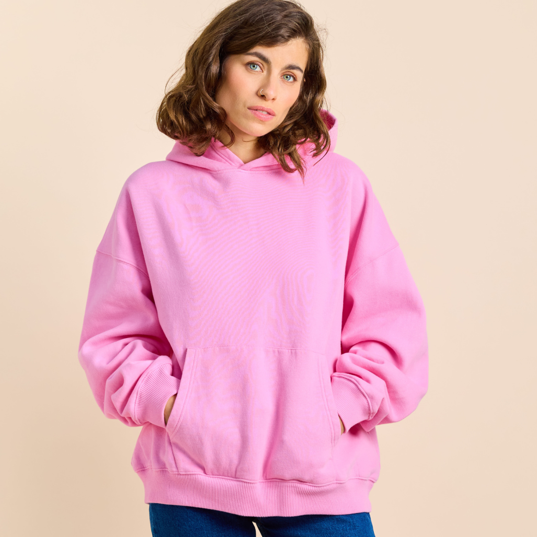 Hoodie aus Bio-Baumwolle in Pink
