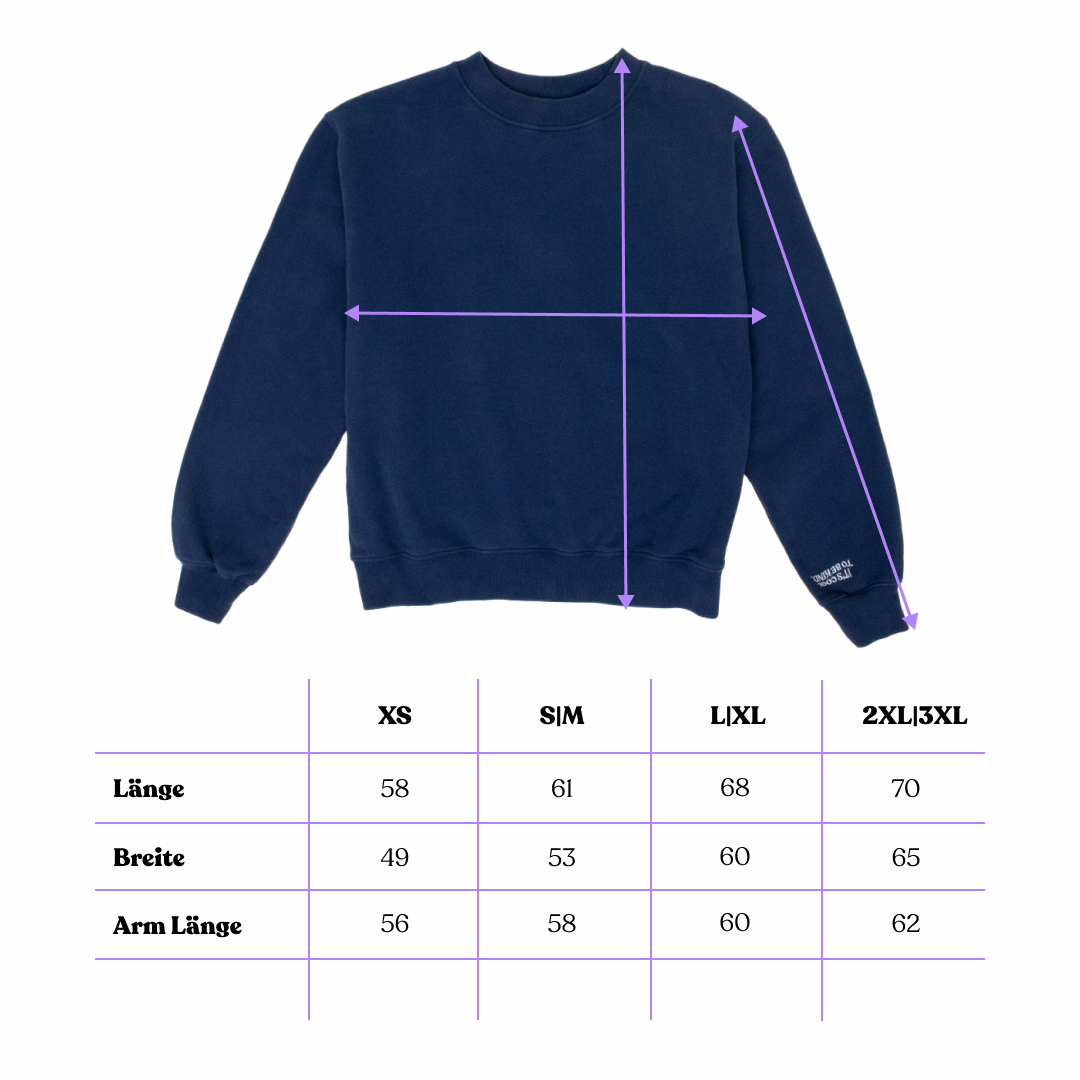 Kindness Sweater aus Bio-Baumwolle in Dunkelblau (Washed)