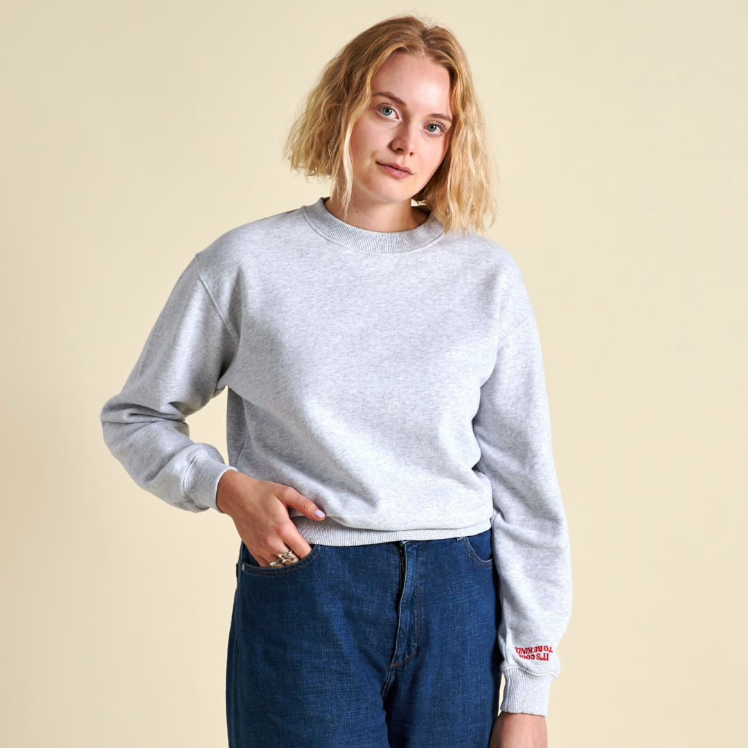 Kindness Sweater aus Bio-Baumwolle in Grau