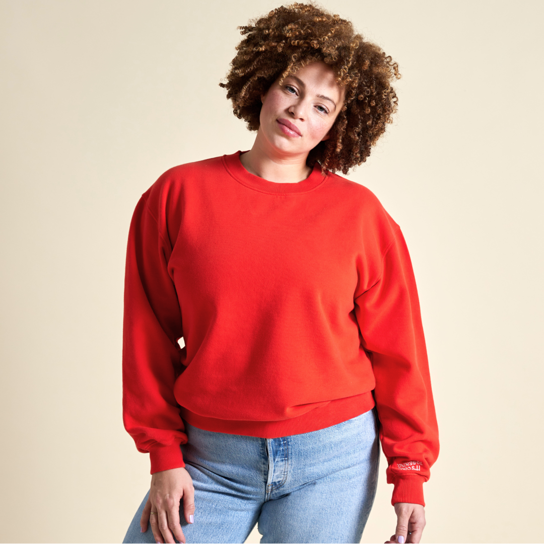 Kindness Sweater aus Bio-Baumwolle in Rot