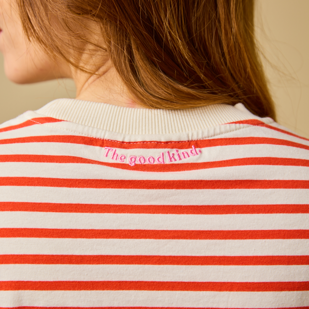 Langarmshirt Gestreift im Set in Popeia Rot/Off-White