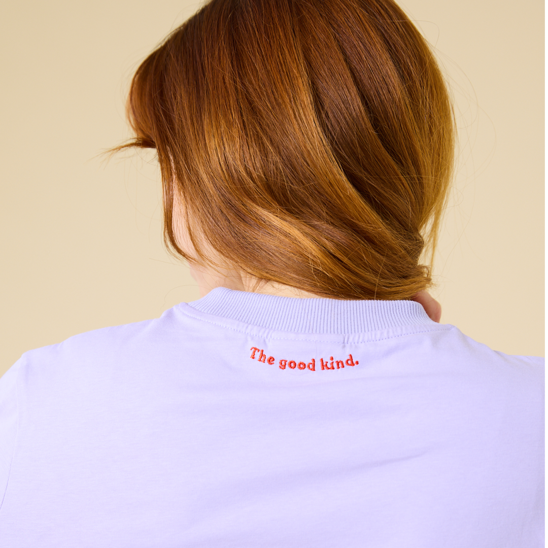 Langarmshirt aus Bio-Baumwolle in Lila