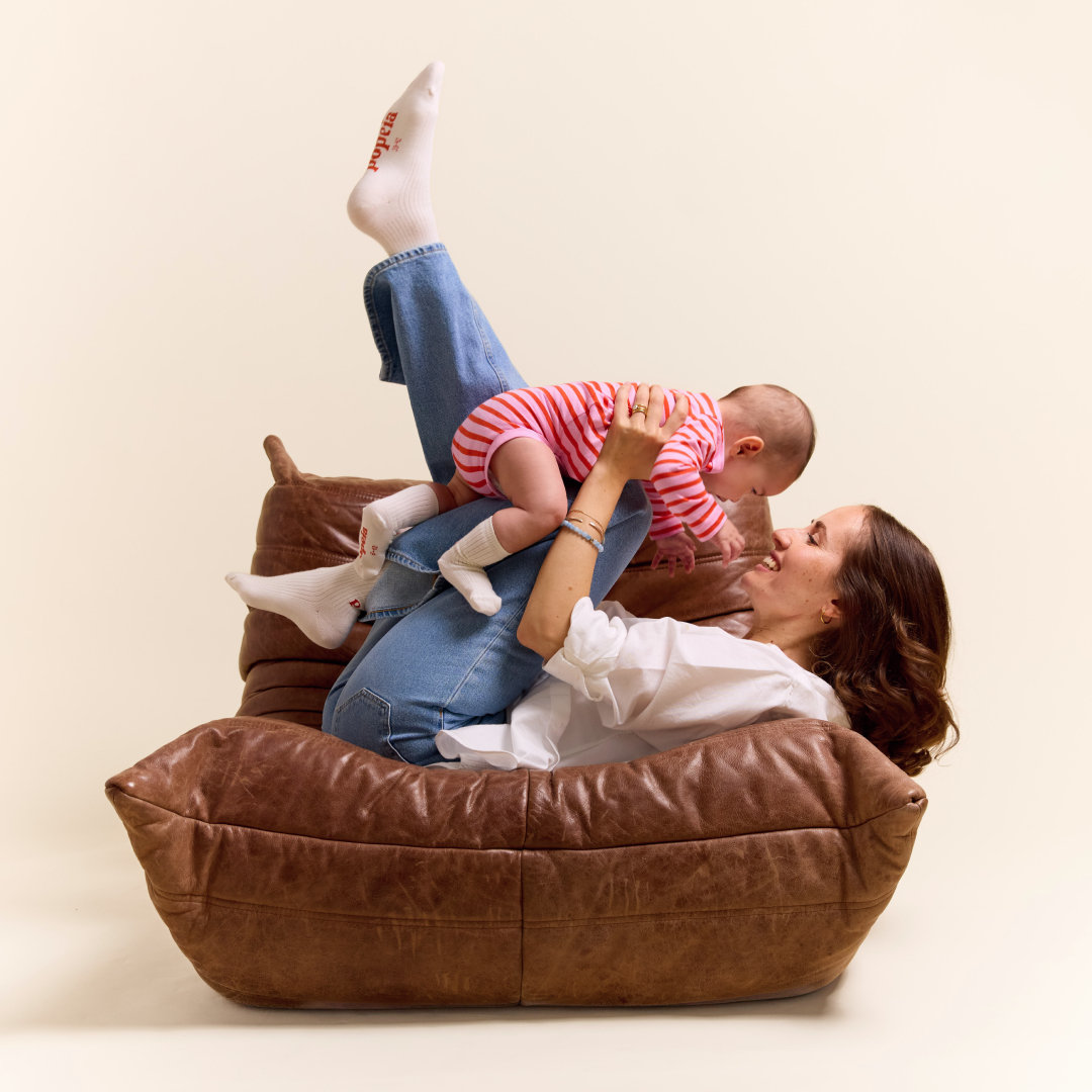 Matching Mama - 6er-Set (The Casual Ankle): Socken aus Bio-Baumwolle in Off-White