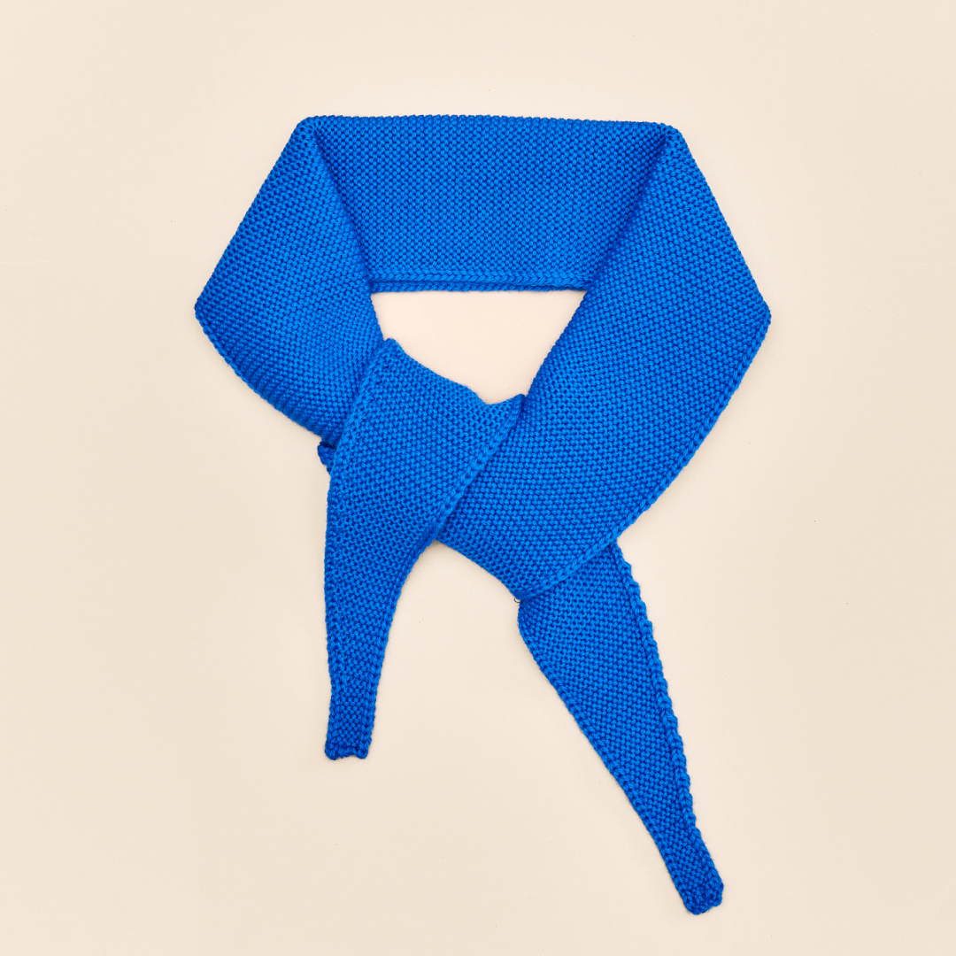Merino Wool Mini Scarf in Royal Blue