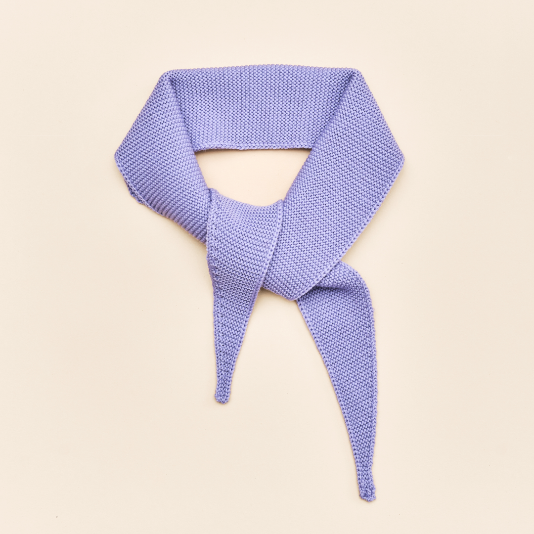 Merino Wool Mini Scarf in Purple