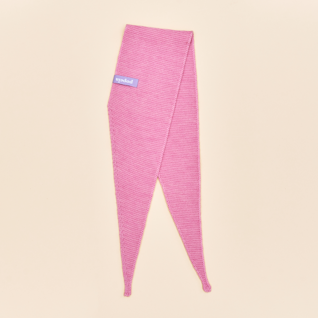 Merino Wool Mini Scarf in Pink