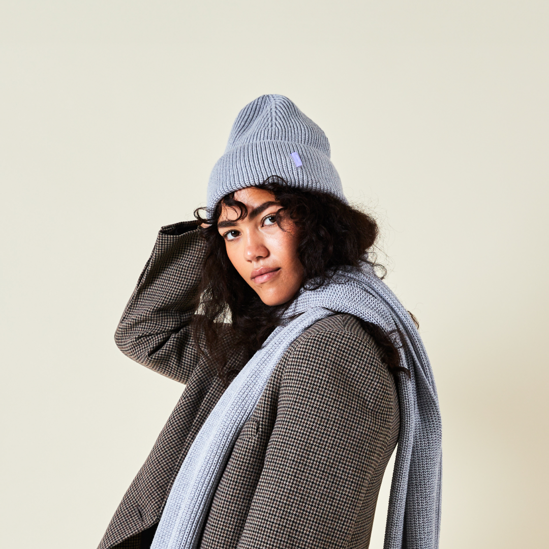 Beanie & Scarf Set - Grey