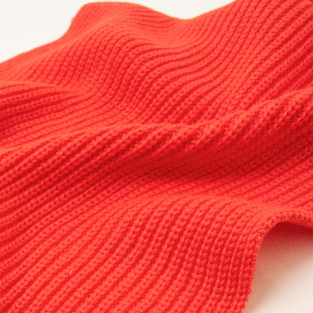 Merino Wool Scarf - Popeia Red