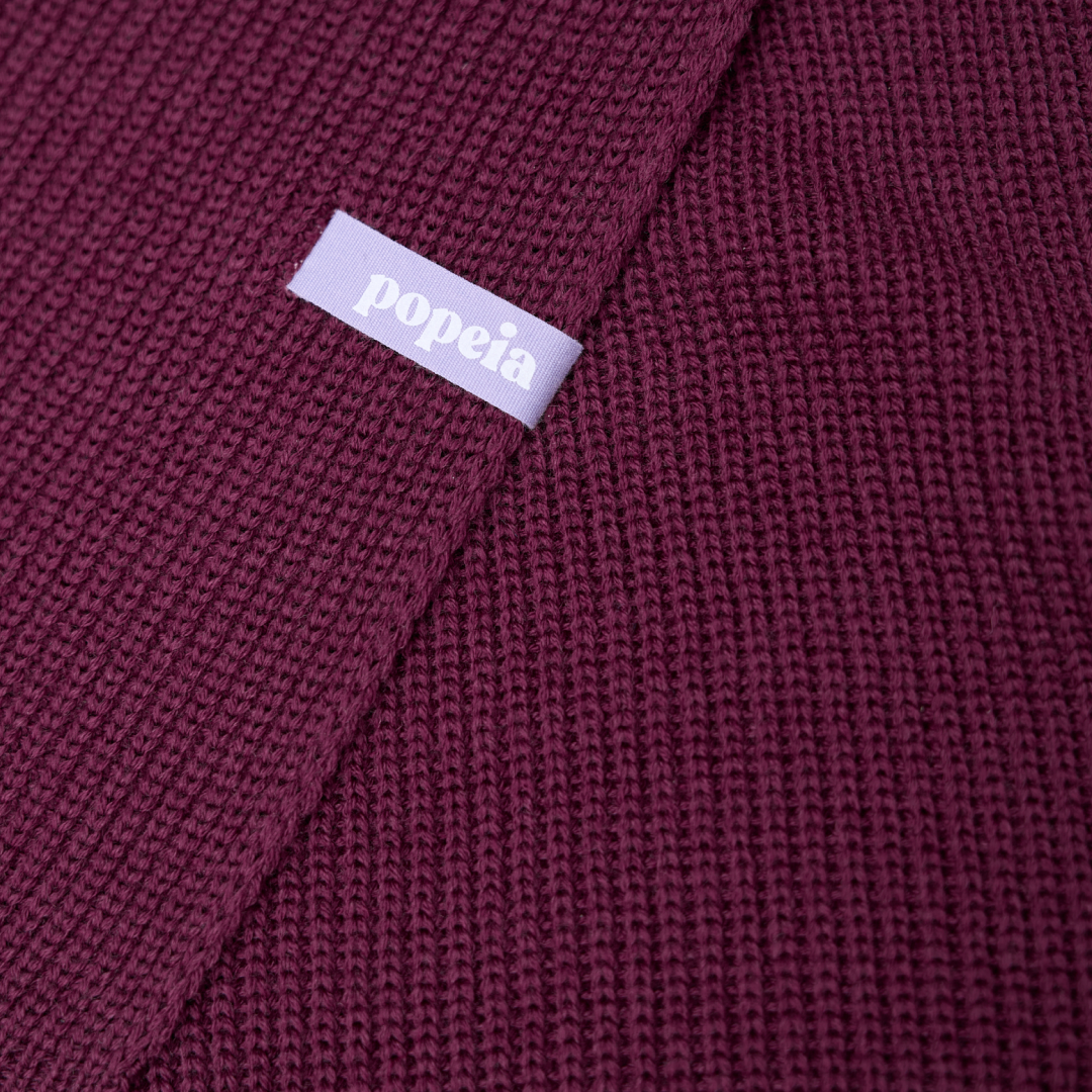 Schal aus Merinowolle - Aubergine
