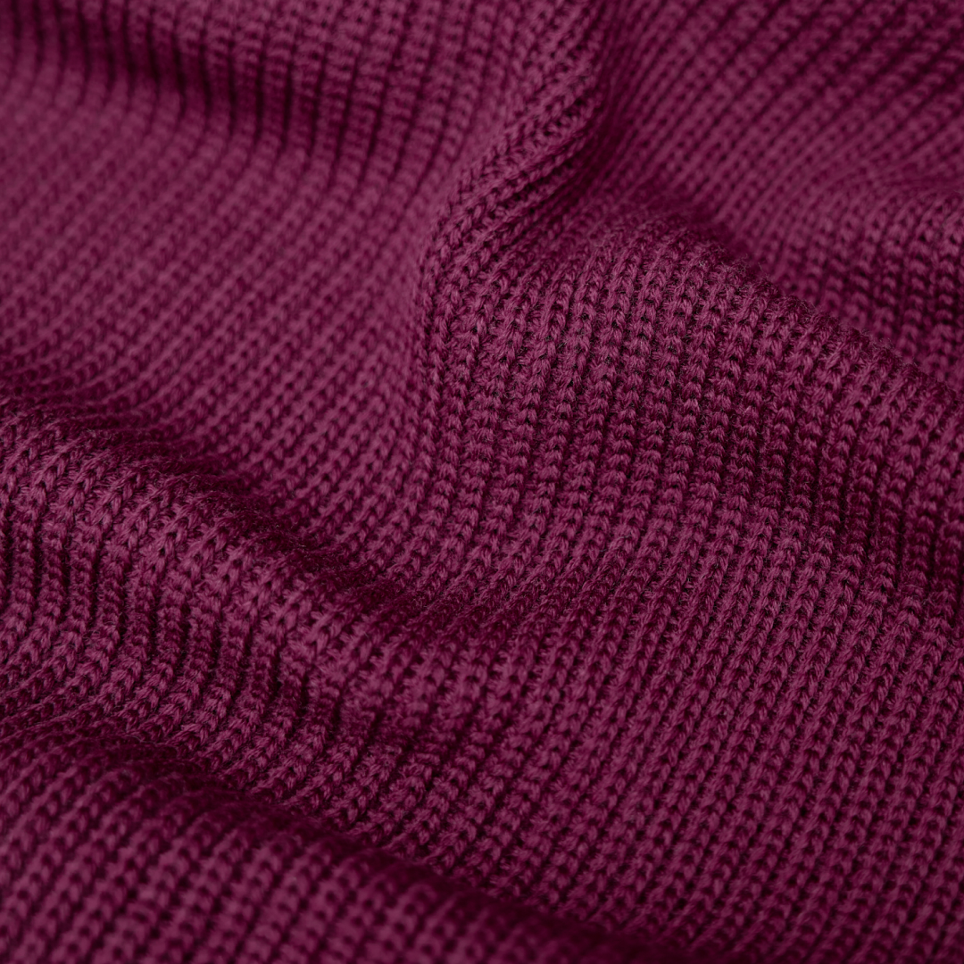 Merino Wool Scarf - Aubergine