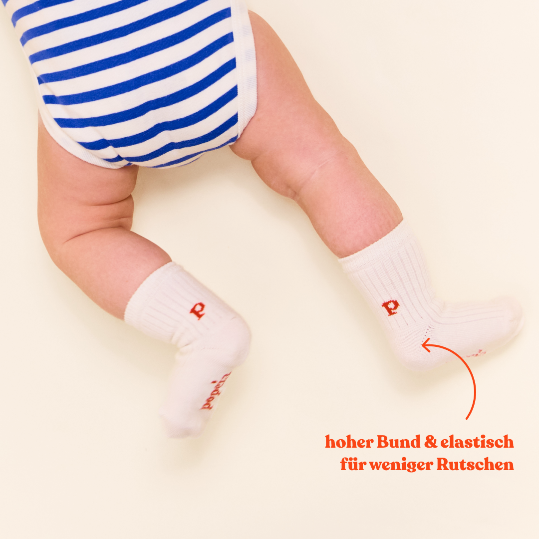 Matching Mama - 6er-Set (The Casual Ankle): Socken aus Bio-Baumwolle in Off-White