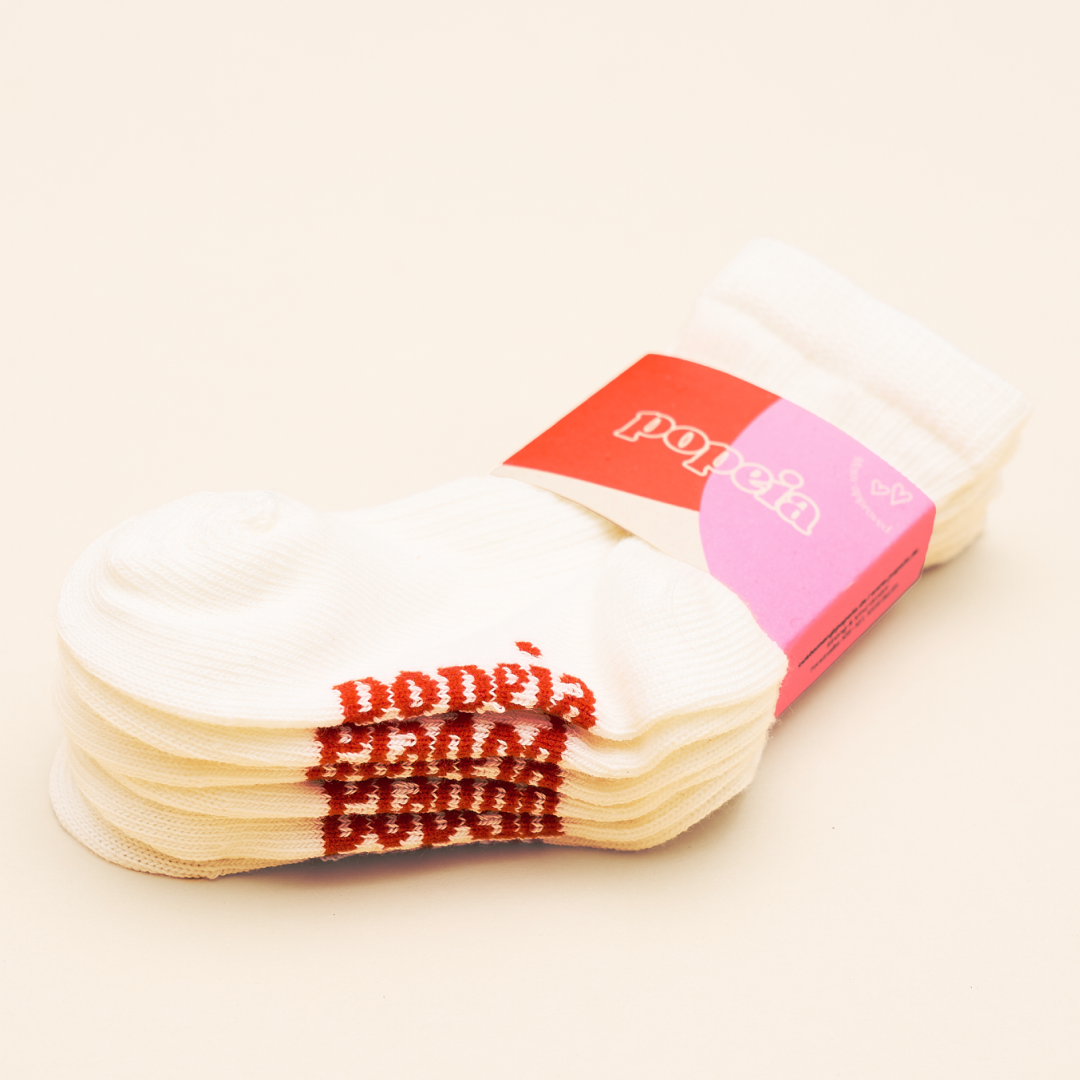 Baby Socken aus Bio-Baumwolle in Off-White, 3 Paar
