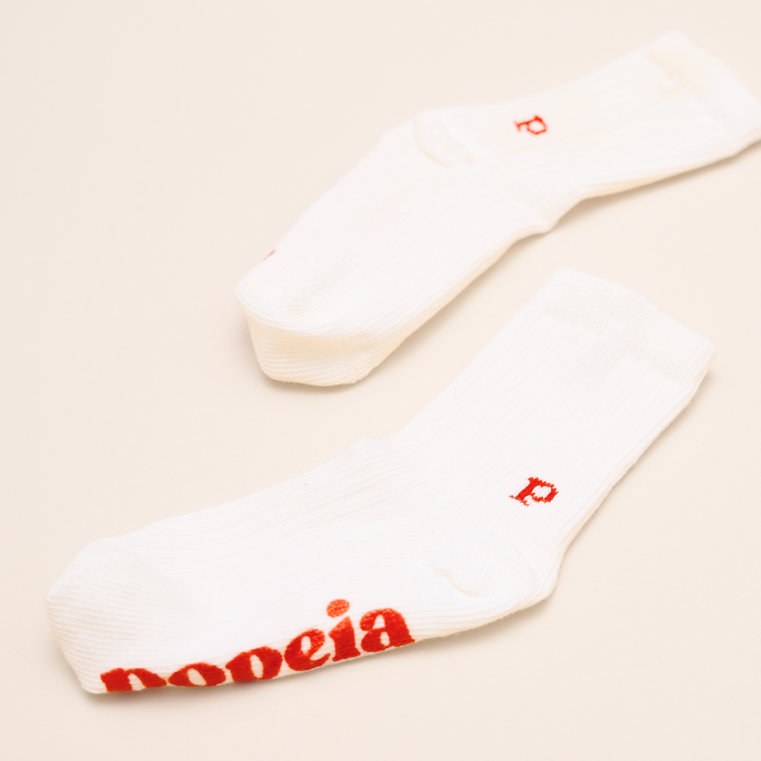 Baby Socken aus Bio-Baumwolle in Off-White, 3 Paar
