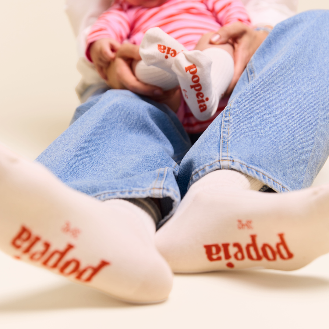 Baby Socken aus Bio-Baumwolle in Off-White, 3 Paar