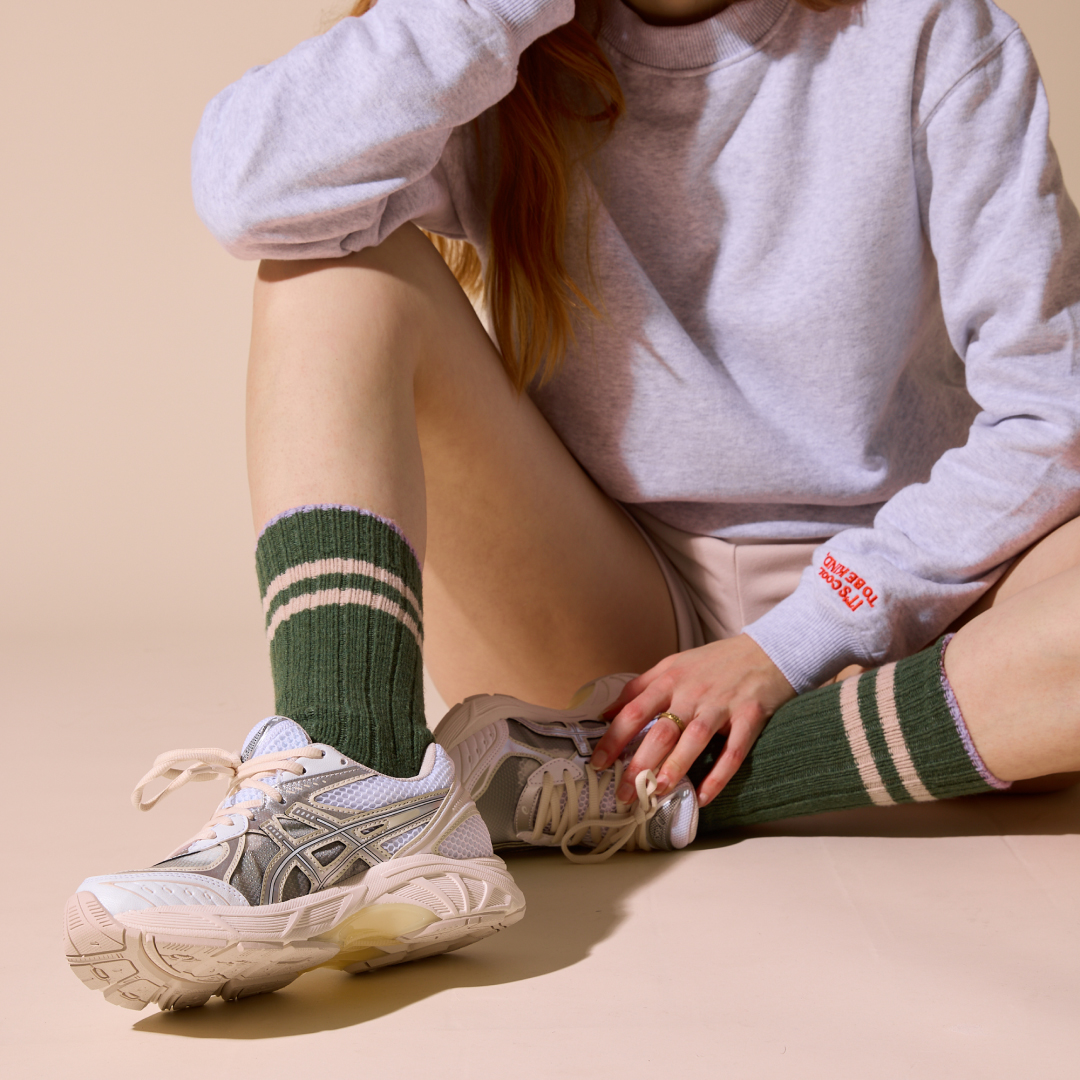 Dicke Stricksocken 3er Set - Grau/Grün/Königsblau