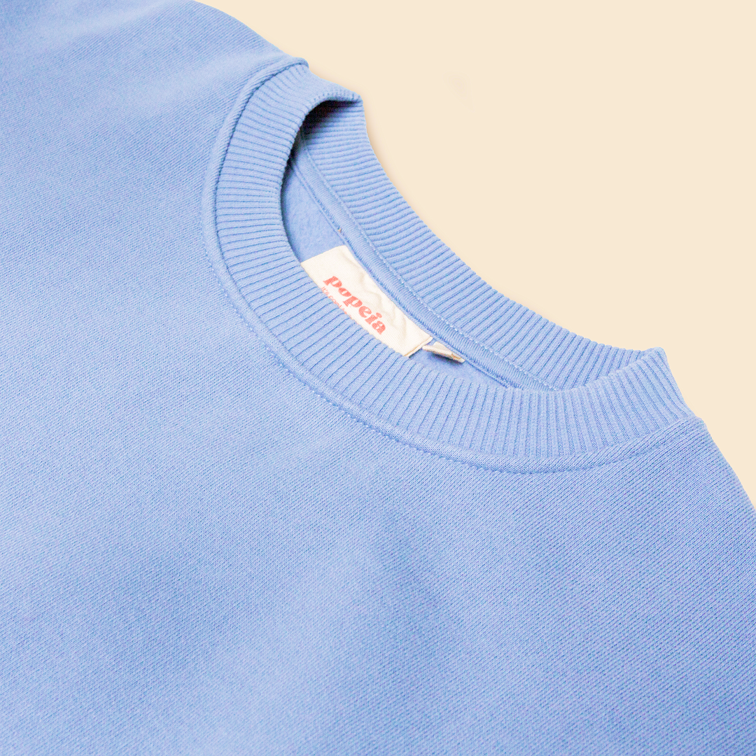 Kindness Sweater aus Bio-Baumwolle in Eisblau