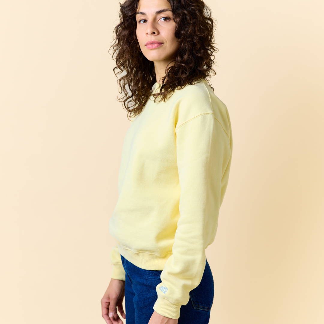 Kindness Sweater aus Bio-Baumwolle in Butter Yellow