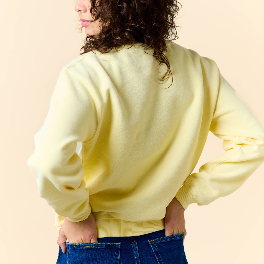 Kindness Sweater aus Bio-Baumwolle in Butter Yellow