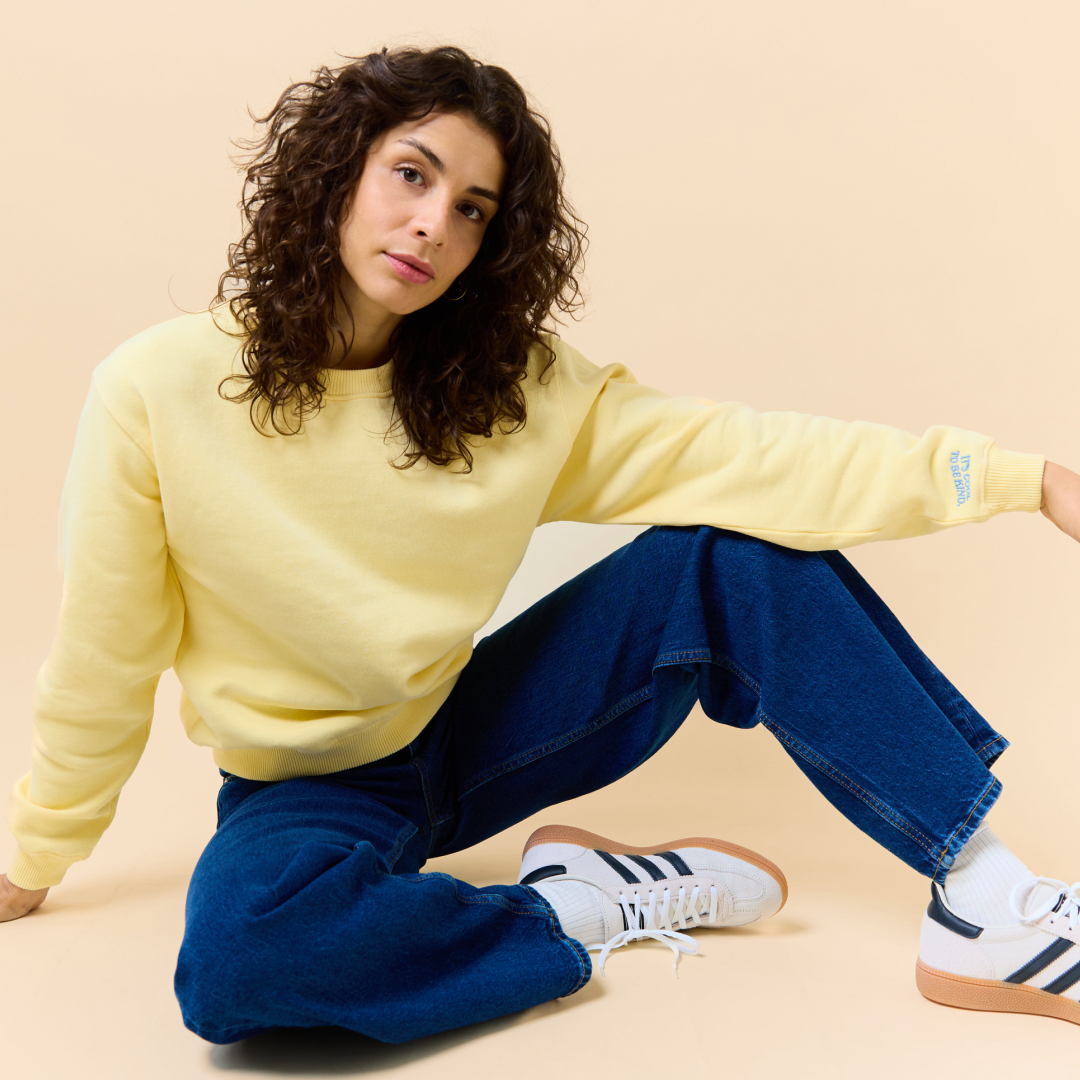 Kindness Sweater aus Bio-Baumwolle in Butter Yellow