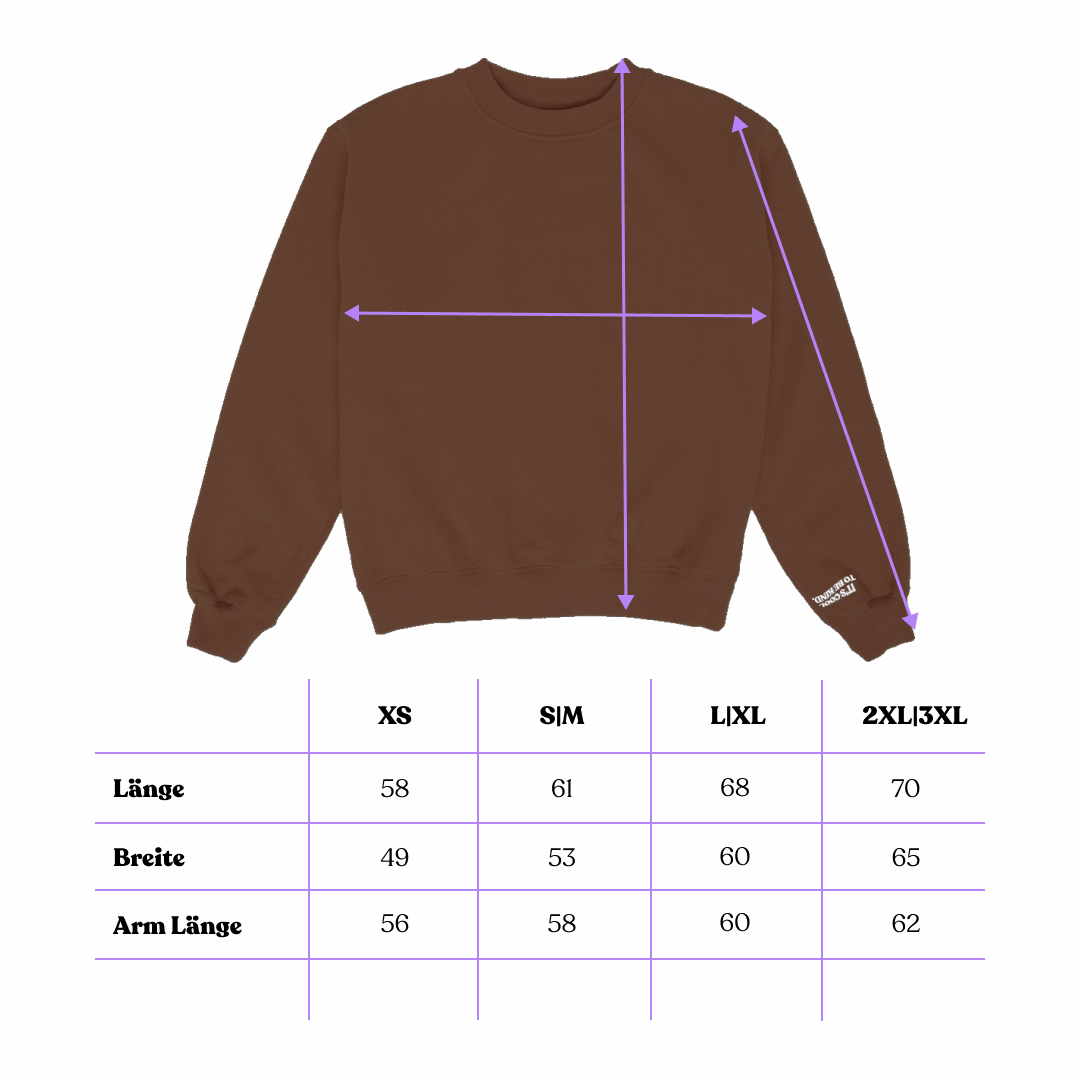 Kindness Sweater aus Bio-Baumwolle in Dunkelbraun