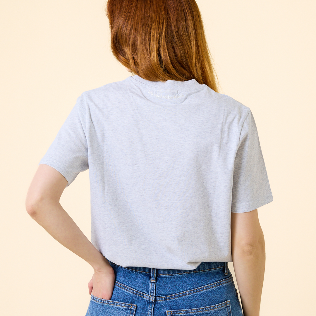 T-Shirt aus Bio-Baumwolle in Grau