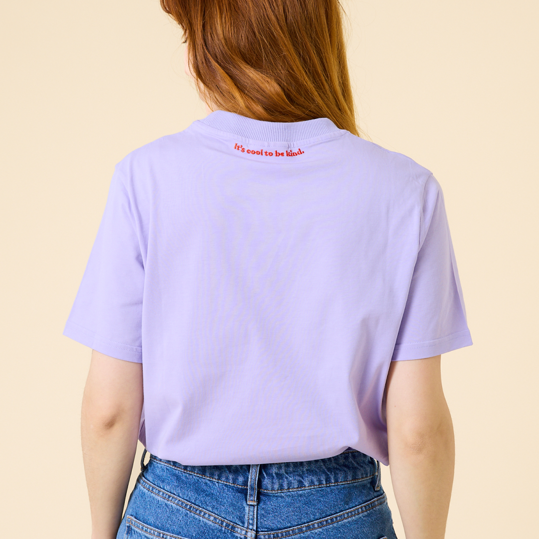 T-Shirt aus Bio-Baumwolle in Lila (100% off)