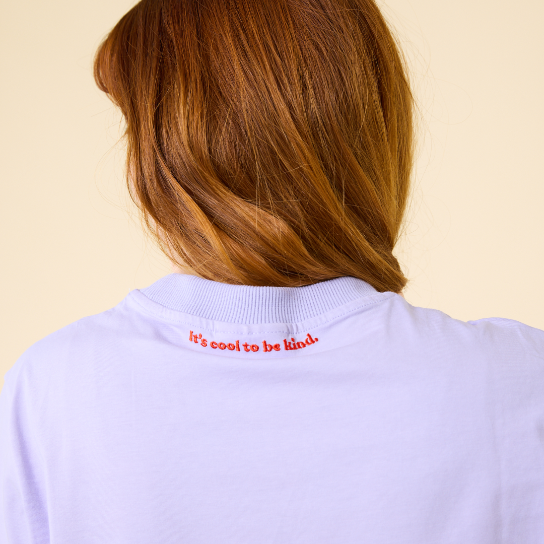 T-Shirt aus Bio-Baumwolle in Lila