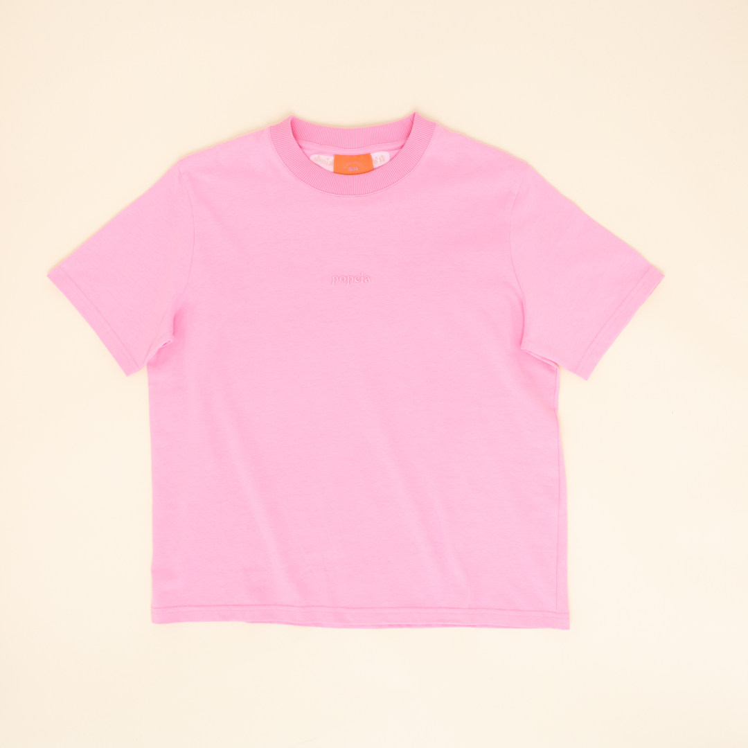 T-Shirt aus Bio-Baumwolle in Pink