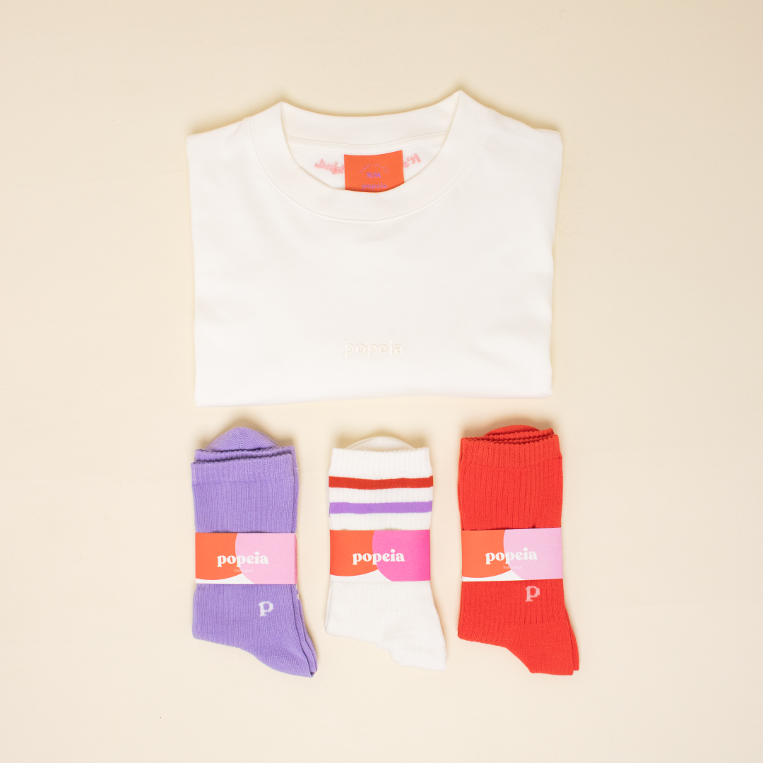 T-Shirt Set in Off-White