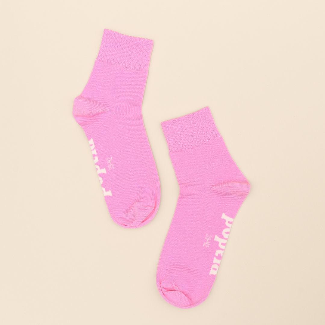 The Casual - Organic Cotton Ankle Socks in Pink