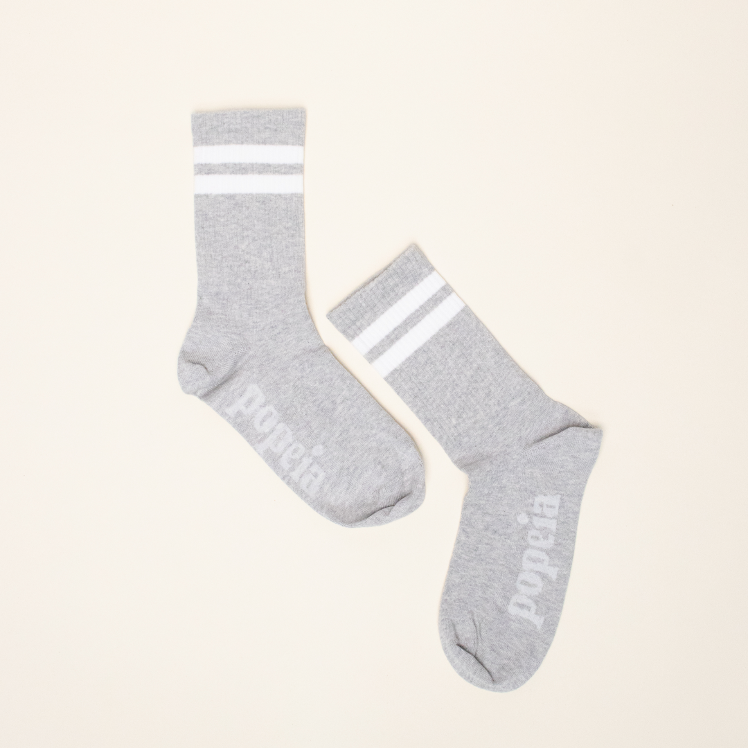 The Tennis - Socken aus Bio-Baumwolle in Grau