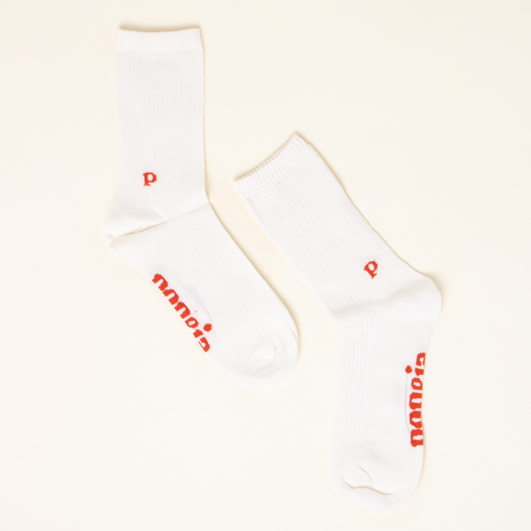 The Casual - Socken aus Bio-Baumwolle in Off-White (100% off)