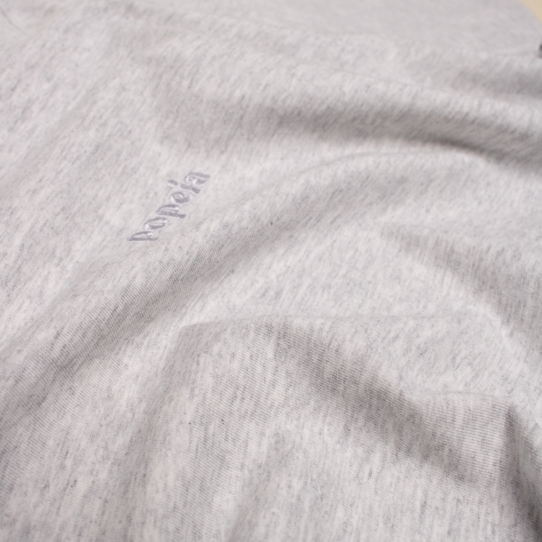 Langarmshirt aus Bio-Baumwolle in Grau