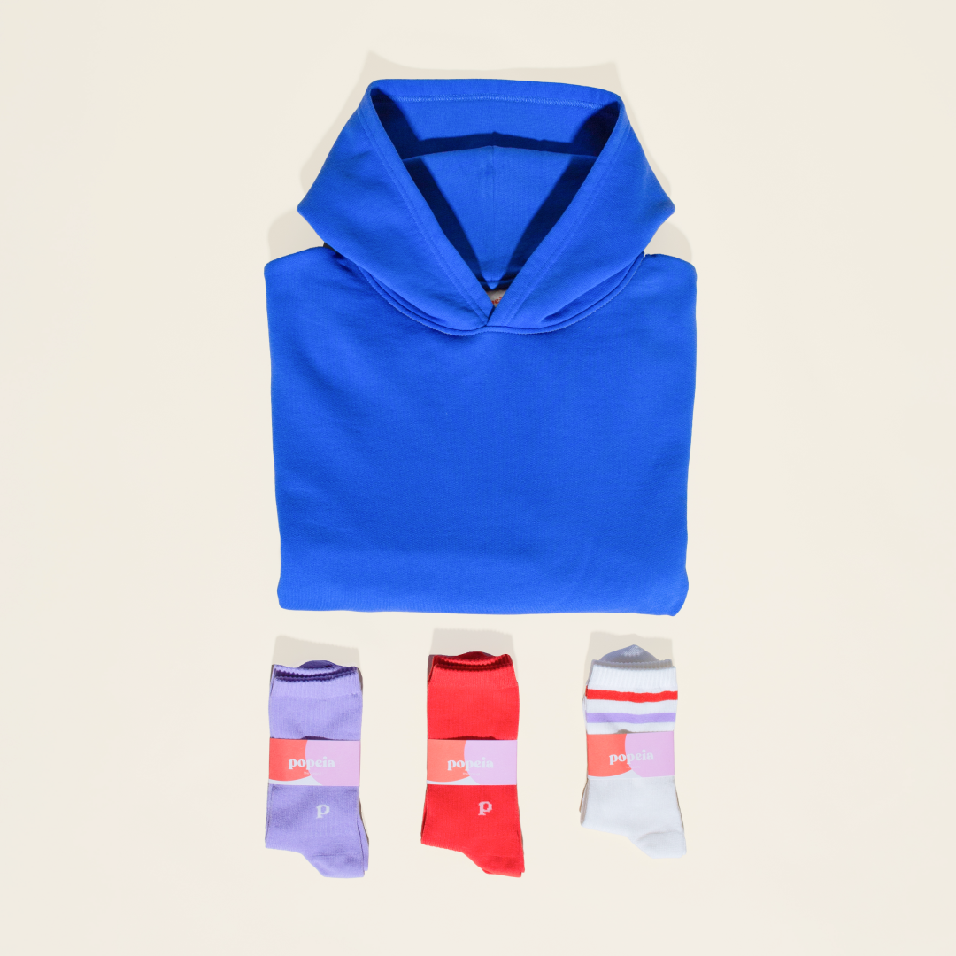 Hoodie Set in Königsblau