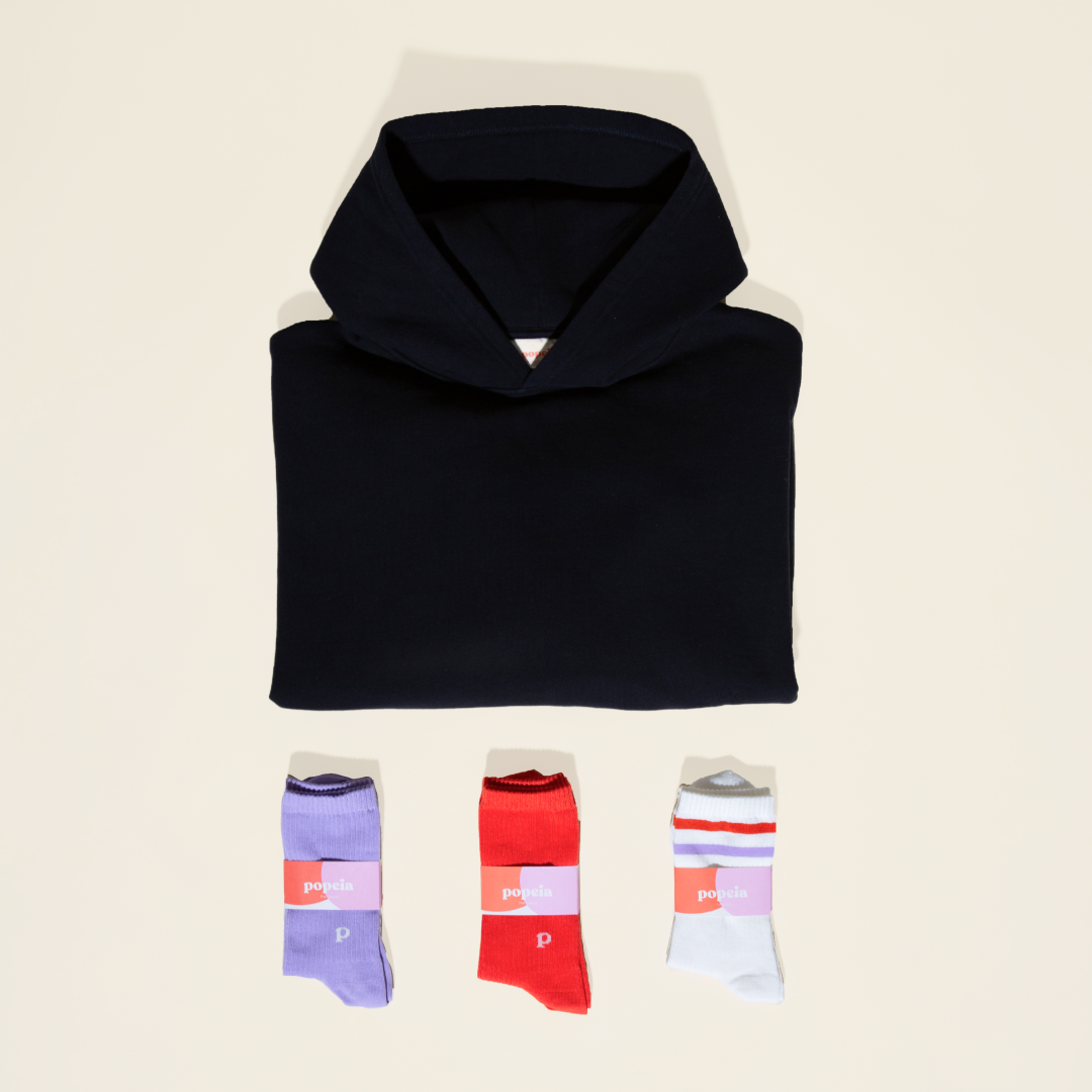 Hoodie Set in Schwarz