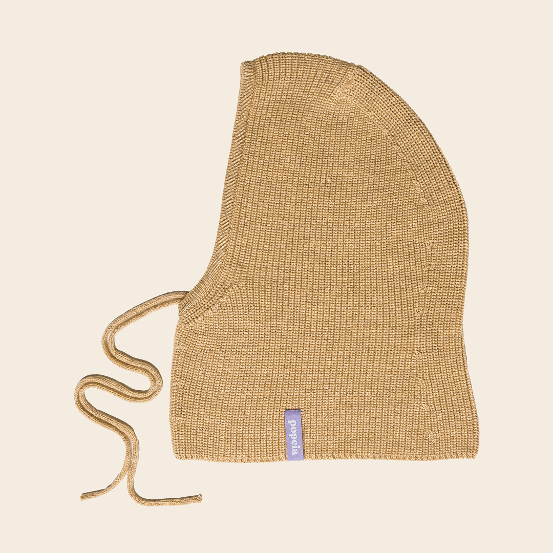 Balaclava aus Merinowolle - Beige