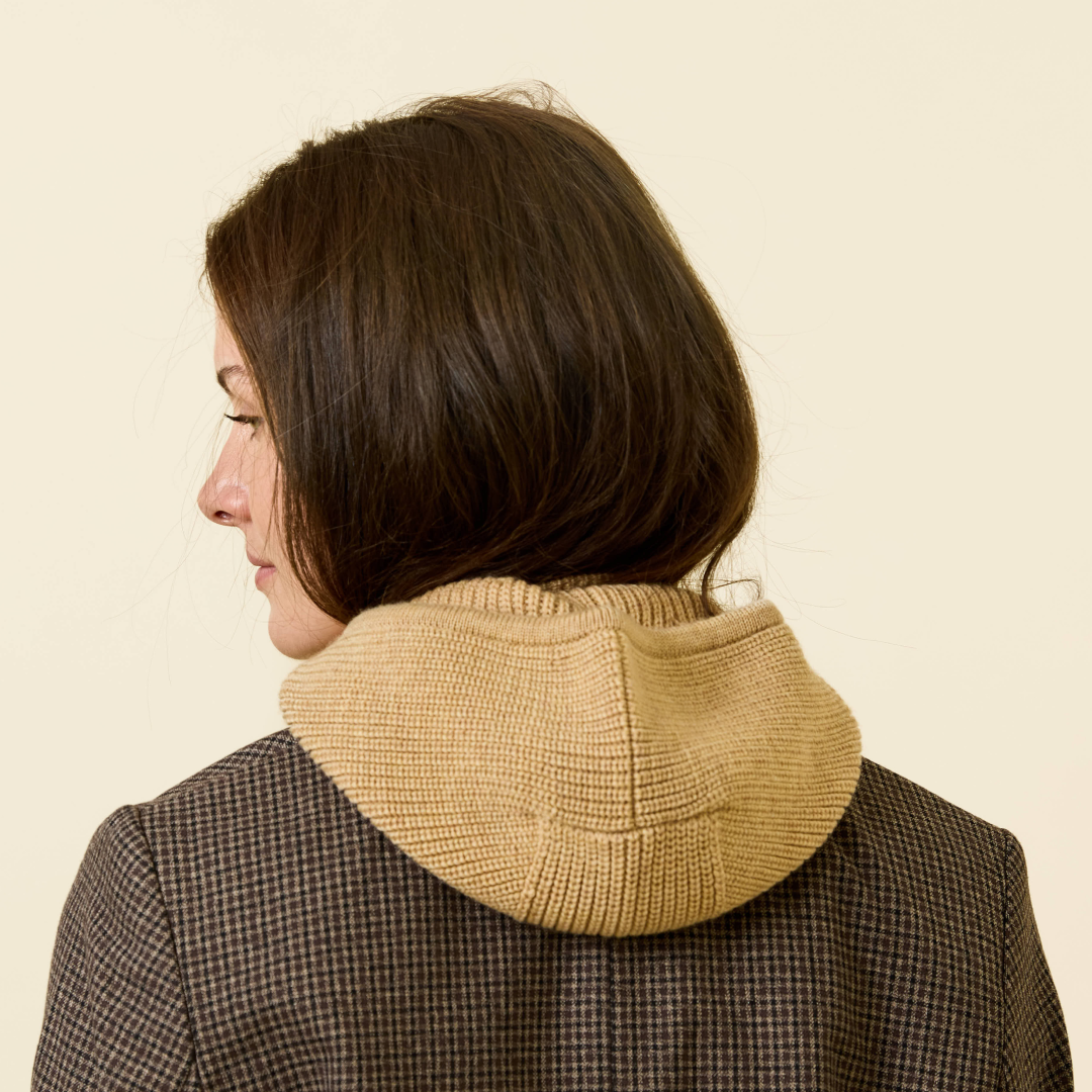 Balaclava aus Merinowolle - Beige