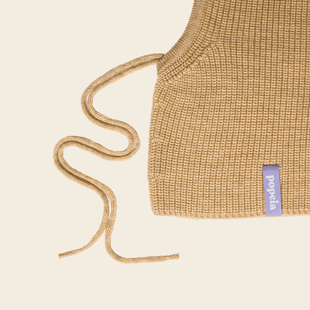 Balaclava aus Merinowolle - Beige