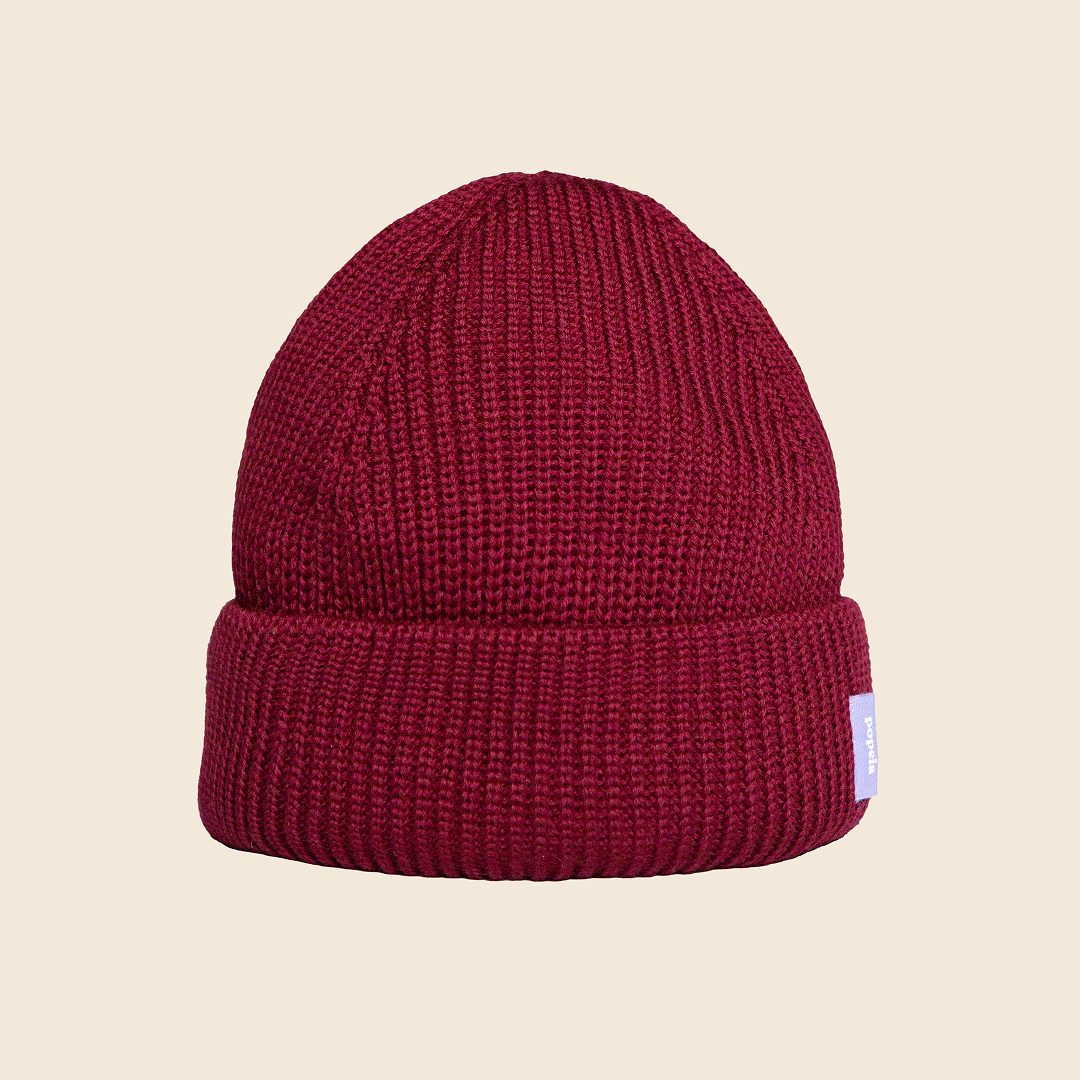 Beanie aus Merinowolle - Bordeaux