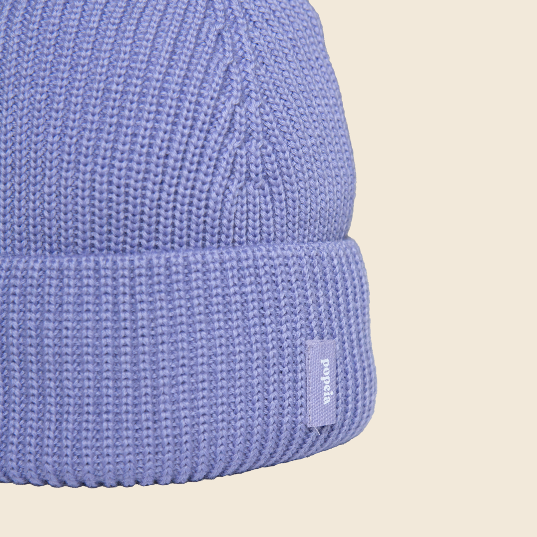 Beanie aus Merinowolle - Lila